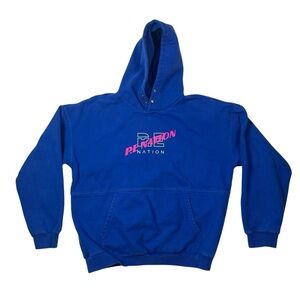 P.E Nation Men’s Organic Cotton Hoodie – Blue – Size Small (Petite Fit)